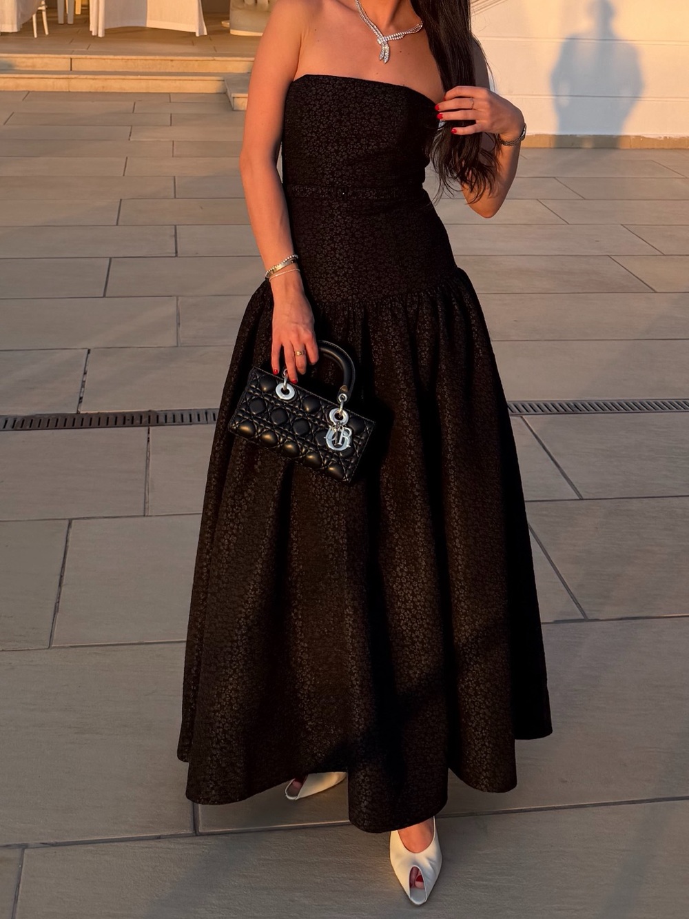 NICHOLAS Black Strapless Maxi Dress